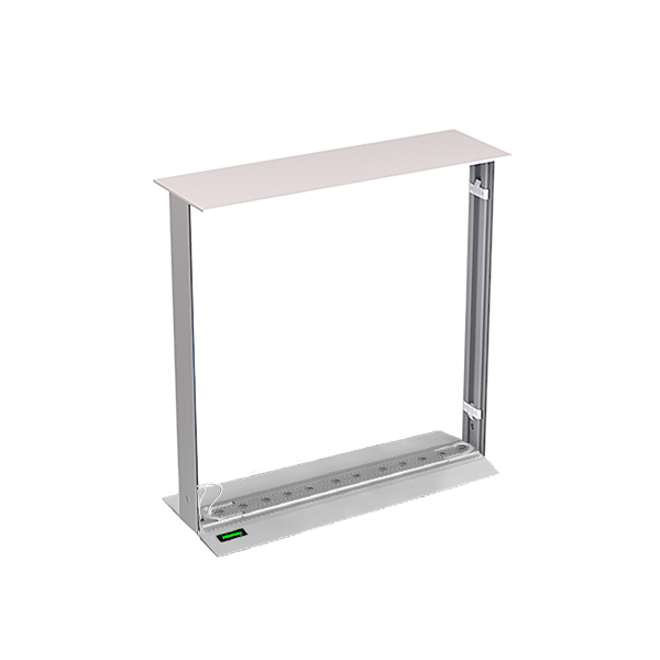 Mobile Light Box 100 x 100 Counter Battery product image with battery-powered backlit counter frame.