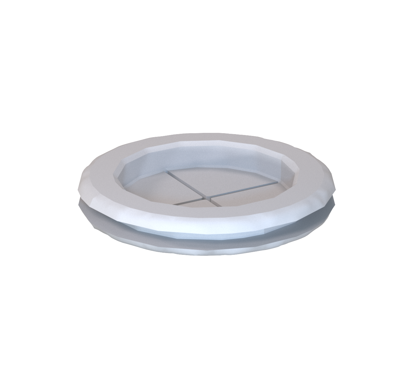 Rubber cap for Mobile Light Box cable pass-through openings.