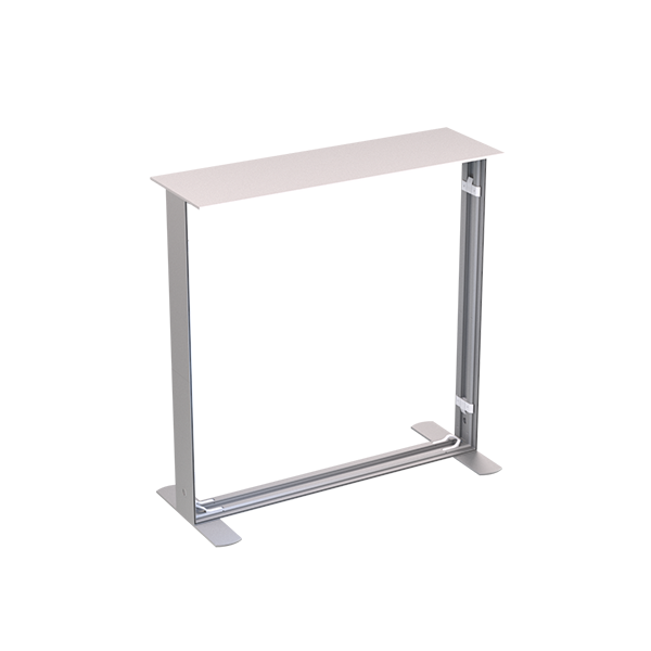 Mobile Light Box 100 x 100 display with counter top.