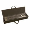 Portable trade show display frame system in carrying case with aluminum poles and connectors