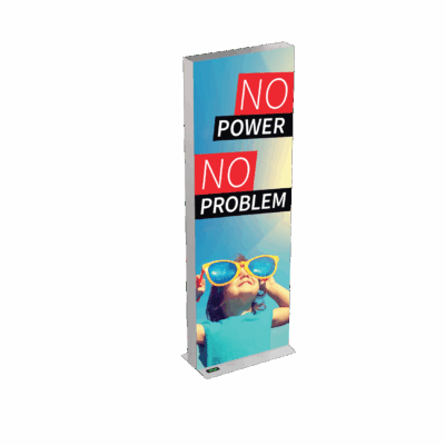MLB 50 x 150 Battery Mobile Light Box frame product image with two included banners.