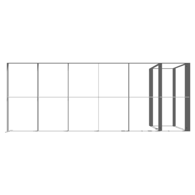 Mobile Light Box Kit J frame-only booth structure shown from the back.
