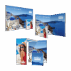 Mobile Light Box Kit K booth setup shown in combined product views with branded backlit display walls.