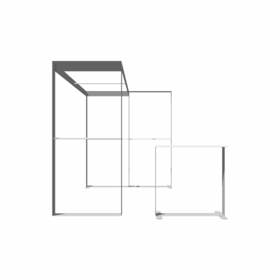 Mobile Light Box Kit K Arch frame-only structure shown from the front.