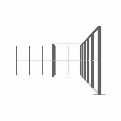 Mobile Light Box Kit I frame-only booth structure shown from the right side.