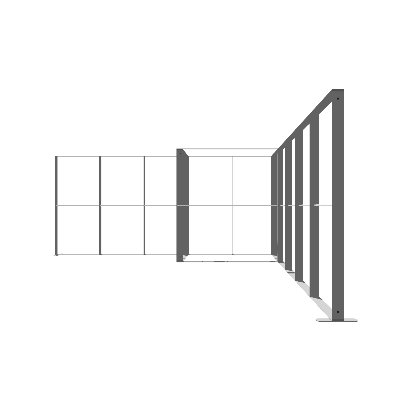Mobile Light Box Kit I frame-only booth structure shown from the right side.