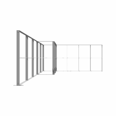 Mobile Light Box Kit I frame-only booth structure shown from the left side.