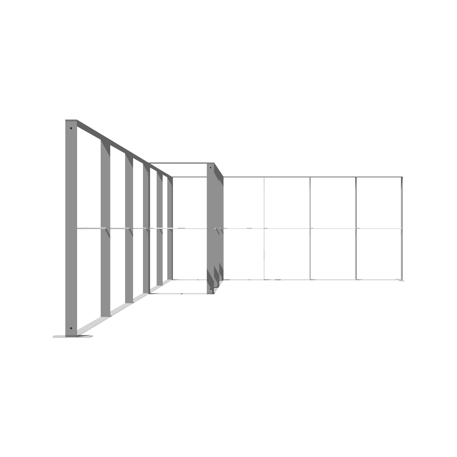 Mobile Light Box Kit I frame-only booth structure shown from the left side.
