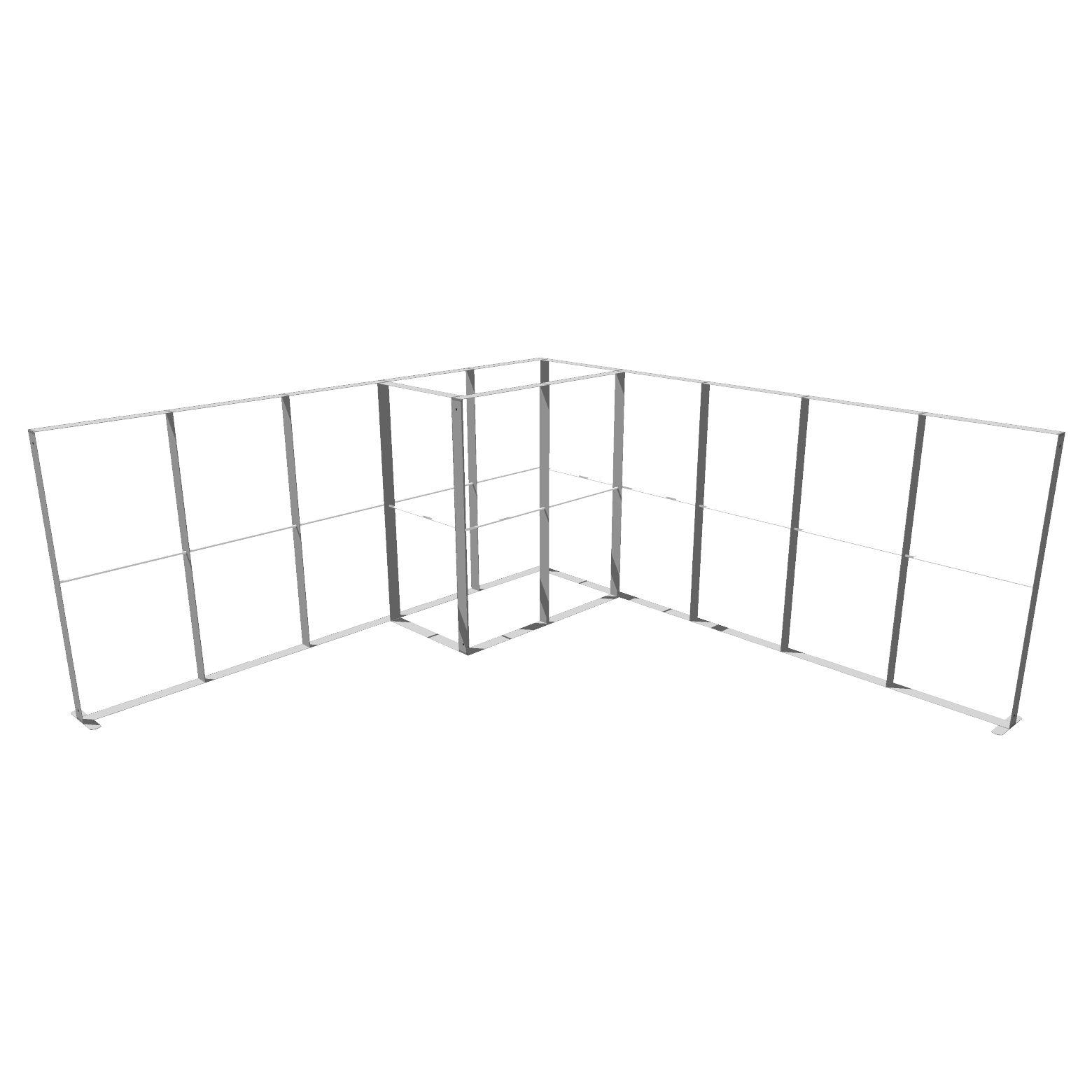 Mobile Light Box Kit I frame-only booth structure shown from the front.