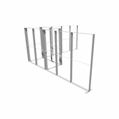 Mobile Light Box Kit I frame-only booth structure shown from the back-right side.