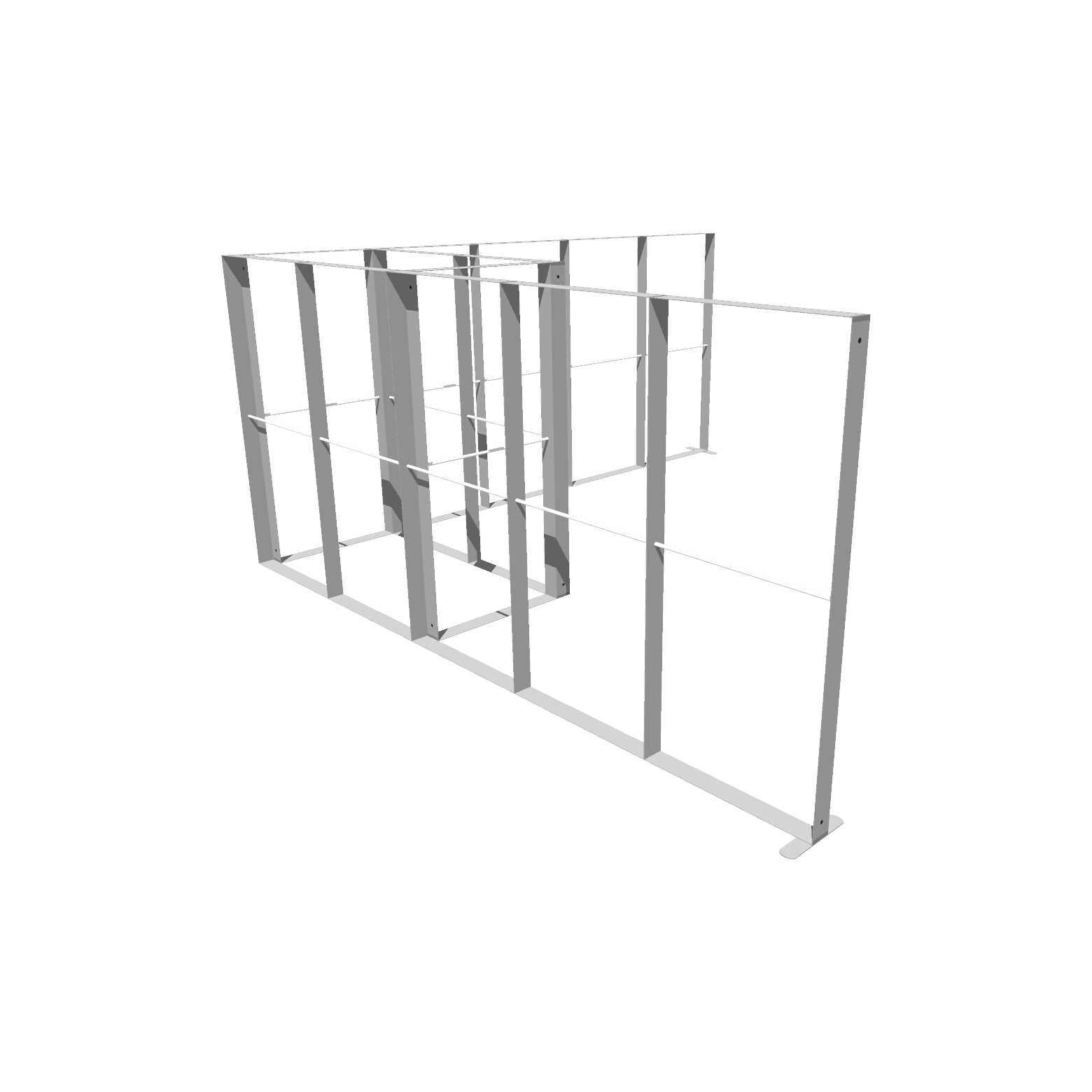 Mobile Light Box Kit I frame-only booth structure shown from the back-right side.