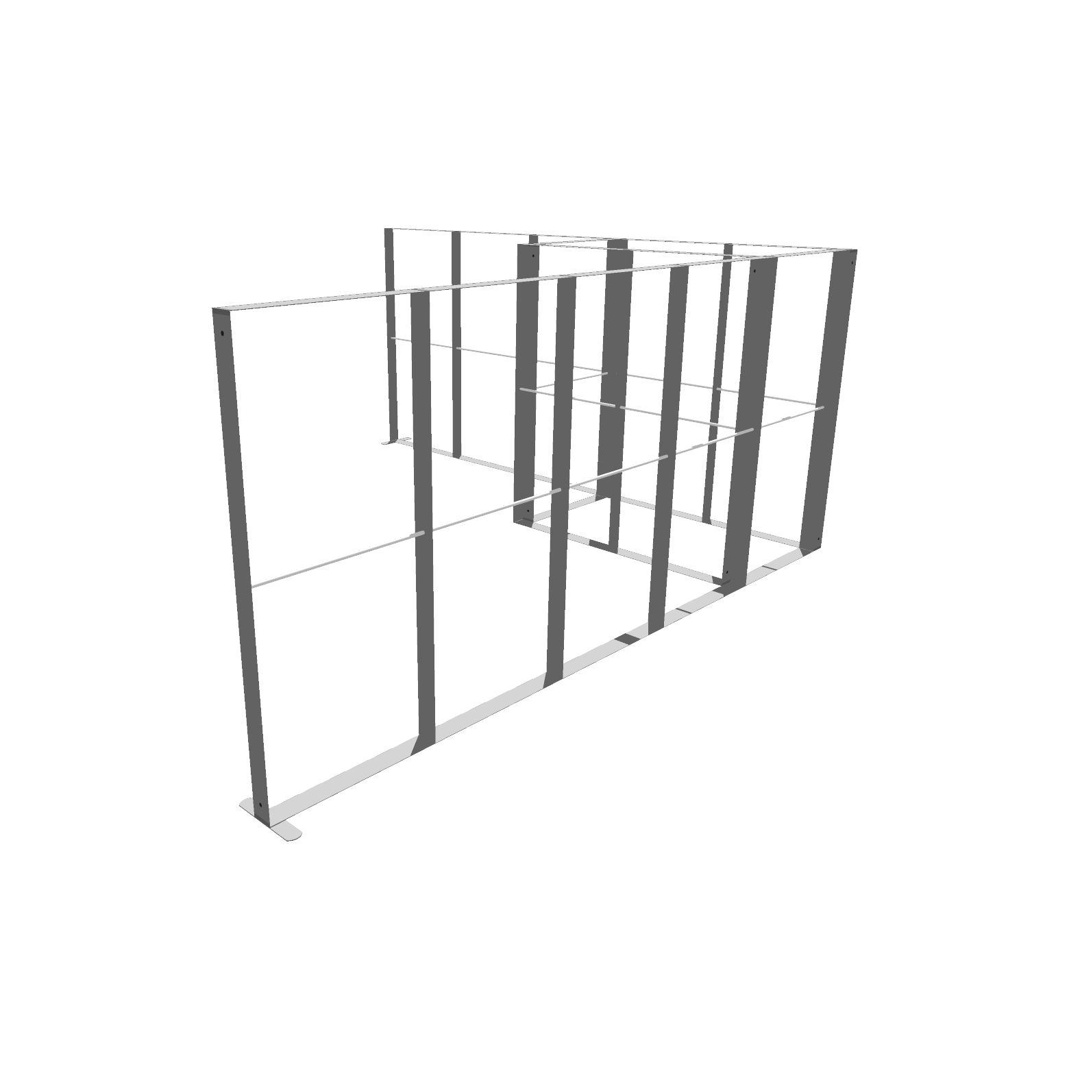 Mobile Light Box Kit I frame-only booth structure shown from the back-left side.