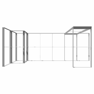 Mobile Light Box Kit F frame-only booth structure shown from the front.