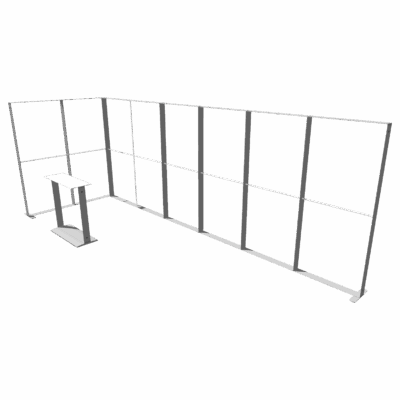 Mobile Light Box Kit H frame-only booth structure shown from the right side.