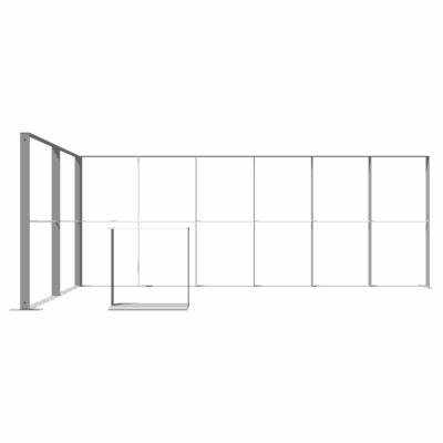 Mobile Light Box Kit H frame-only booth structure shown from the front.