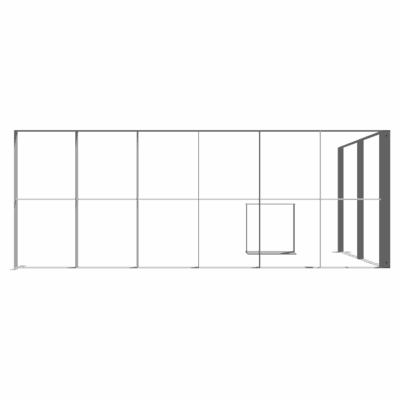 Mobile Light Box Kit H frame-only booth structure shown from the back.