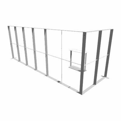 Mobile Light Box Kit H frame-only booth structure shown from the back-side angle.