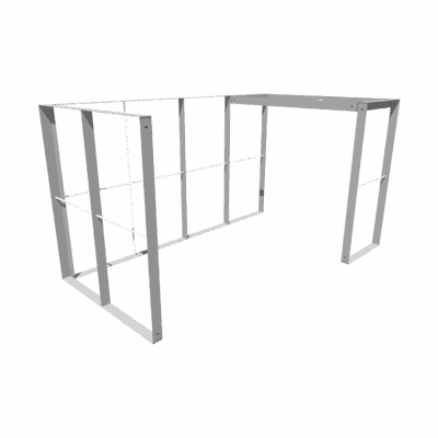 Mobile Light Box Kit G frame-only booth structure shown from the left side.