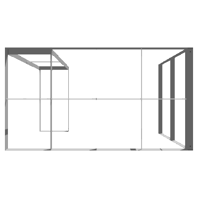 Mobile Light Box Kit G frame-only booth structure shown from the back.