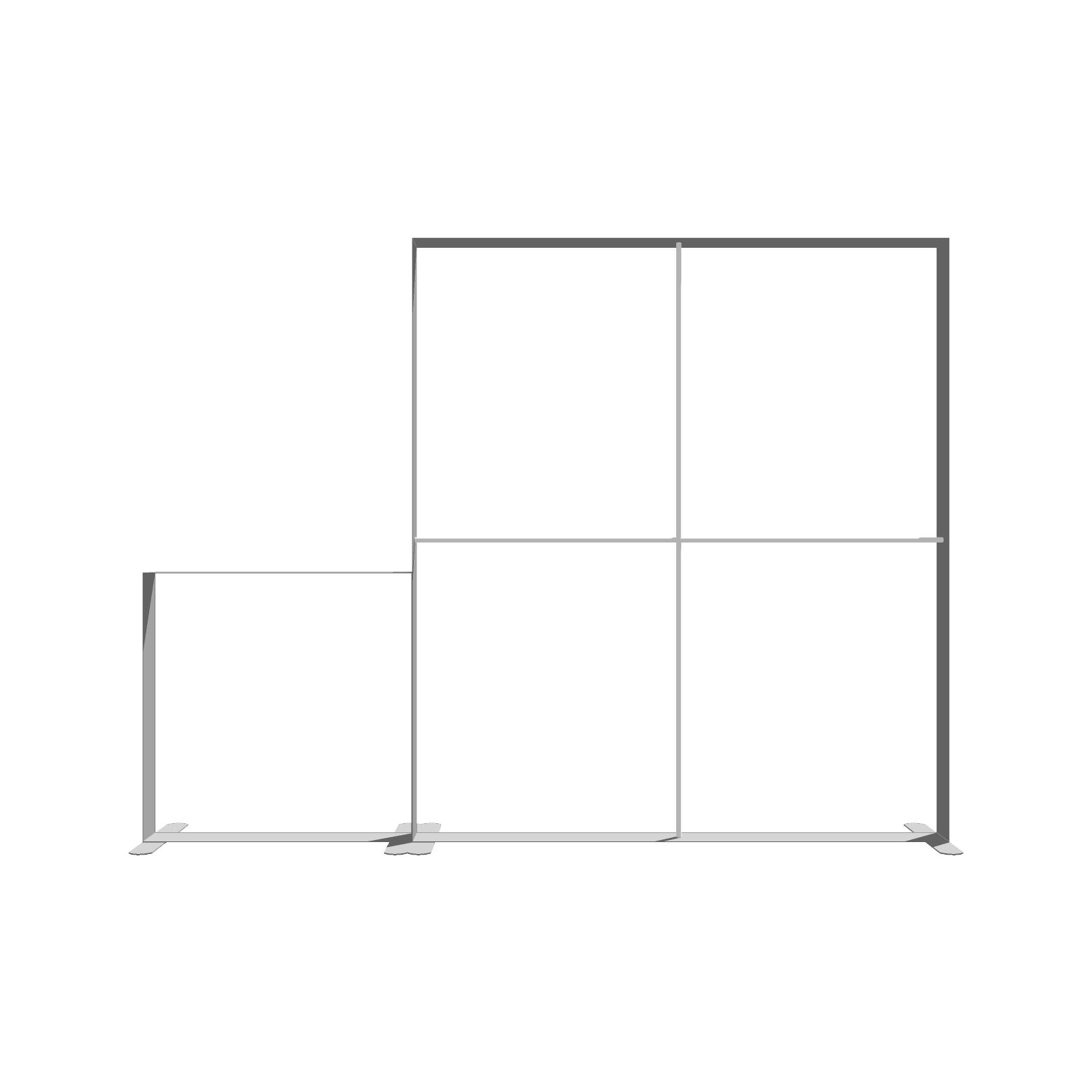 Mobile Light Box Kit D frame-only booth structure shown from the back.