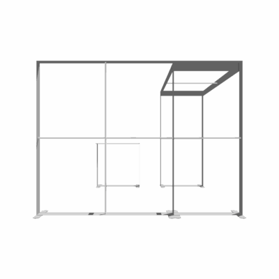 Mobile Light Box Kit C frame-only booth structure shown from the back.