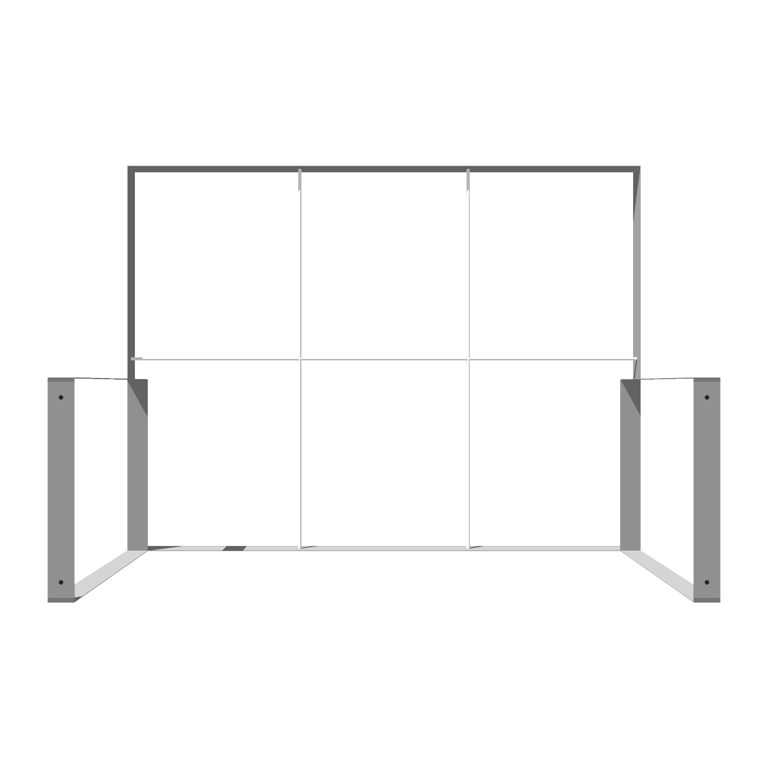 Mobile Light Box Kit E frame-only booth structure shown from the front.