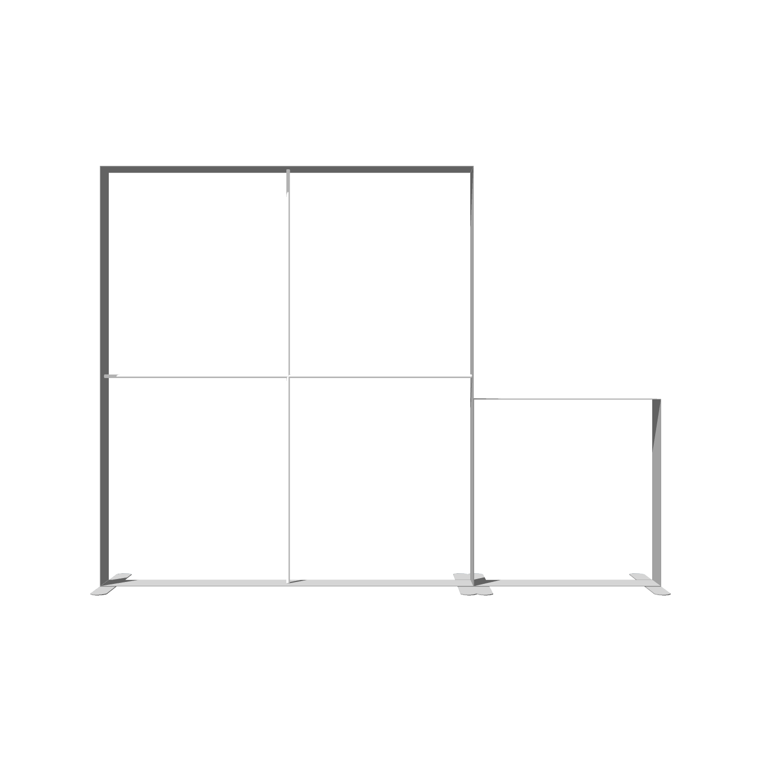 Mobile Light Box Kit D frame-only booth structure shown from the front.