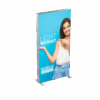 Mobile Light Box 100 x 240 lightweight backlit banner display with turquoise graphic and SEG fabric print