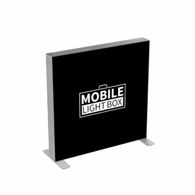 MLB 100 x 100 Mobile Light Box frame product image with two included banners.