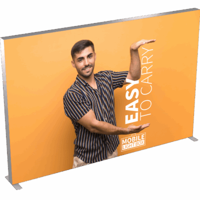 MLB 300 x 200 Mobile Light Box frame product image with two included banners.