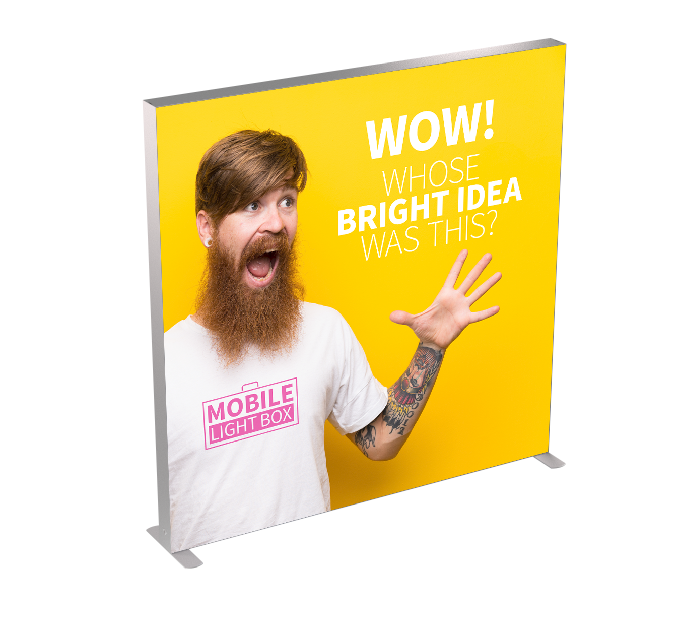 MLB 200 x 250 Mobile Light Box frame product image with two included banners.