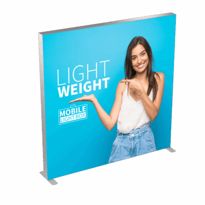 MLB 200 x 240 Mobile Light Box frame product image with two included banners.