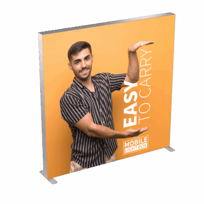 MLB 200 x 200 Mobile Light Box frame product image with two included banners.
