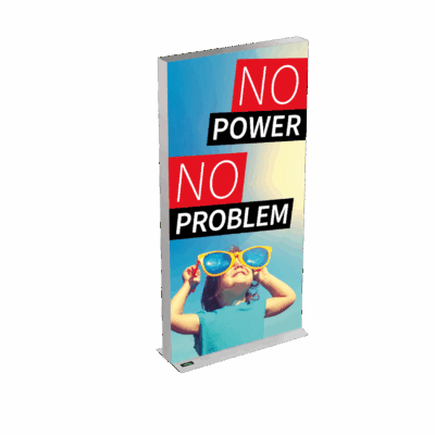 MLB 100 x 200 Battery Mobile Light Box frame product image with two included banners.