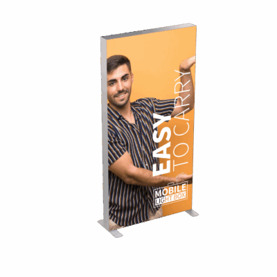 MLB 100 x 200 Mobile Light Box frame product image with two included banners.