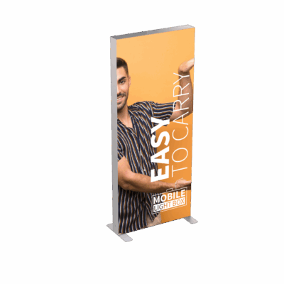 MLB 85 x 200 Mobile Light Box frame product image with two included banners.