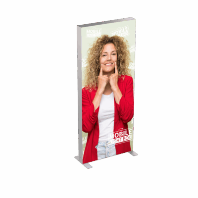 MLB 85 x 150 Mobile Light Box frame product image with two included banners.