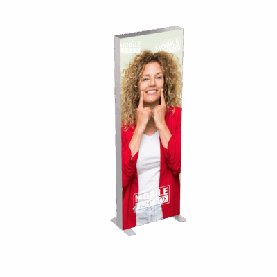 MLB 50 x 150 Mobile Light Box frame product image with two included banners.