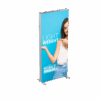 Mobile Light Box 85 x 240 banner display with branded backlit graphic and model pointing.