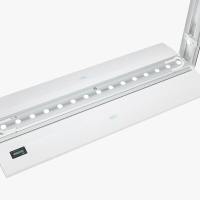 Product shot of the Mobile Light Box Battery Base for battery-powered display frames.