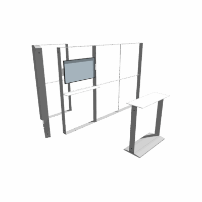 Mobile Light Box Kit M frame-only booth structure shown from the left side.