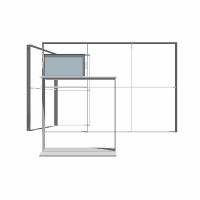 Mobile Light Box Kit M frame-only booth structure shown from the front.