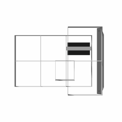 Mobile Light Box Kit M frame-only booth structure shown from the back.