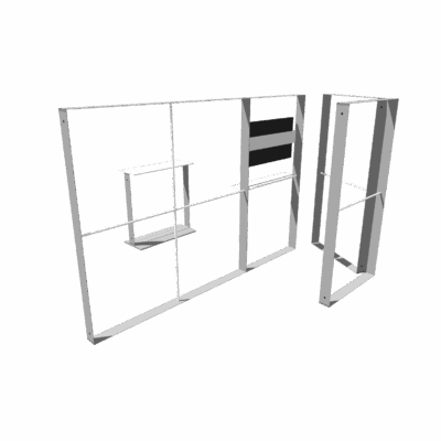 Mobile Light Box Kit M frame-only booth structure shown from the back-left side.