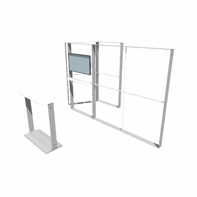 Mobile Light Box Kit M frame-only booth structure shown from the right side.