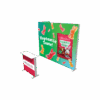 Portable SEG light box display with Wiggles candy graphics and modular counter for trade shows