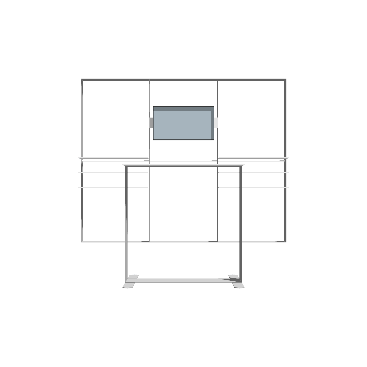 Mobile Light Box Kit P simple front booth setup with branded backlit display walls.