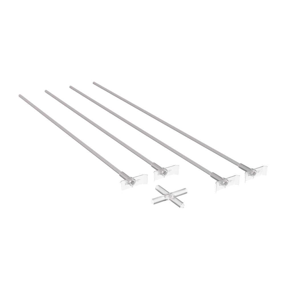 200 cm strong support bar set for reinforcing Mobile Light Box display frames.