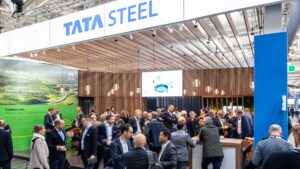 Large modular backlit trade show display with SEG light box panels and professional booth design at corporate exhibition