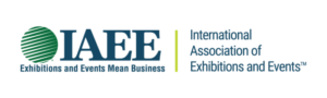 IAEE International Association of Exhibitions and Events official logo with tagline Exhibitions and Events Mean Business